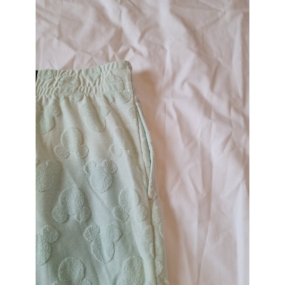 Disney Mickey Mouse Skort Womens Green Sz L 38" Waist Terry Embossed Skort - Picture 6 of 7